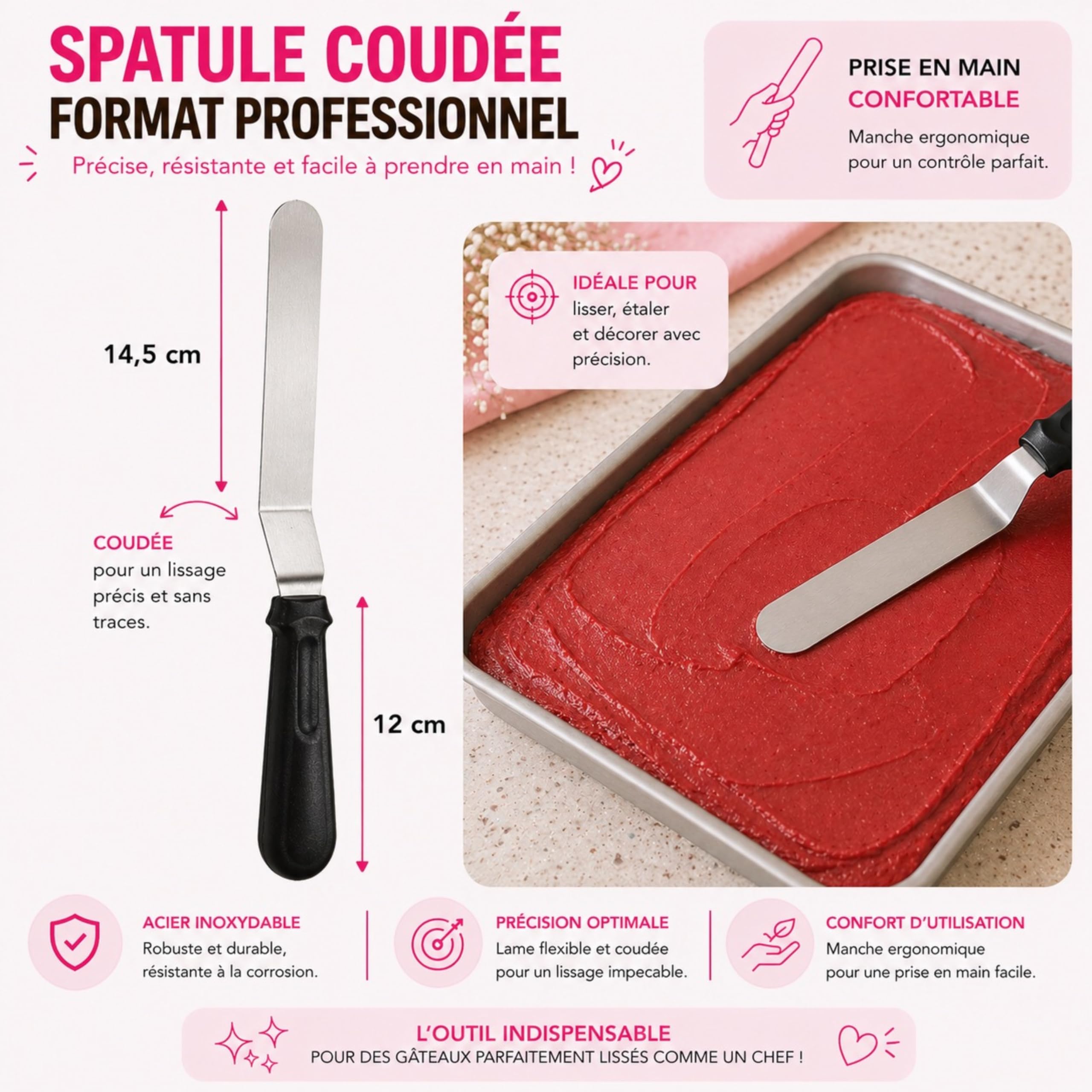 Number Cake Kit Complet 10-12 Parts – Gâteau Chiffre Parfait Dès le Premier Essai| Chiffres 0-9 + Douilles + Poches + Spatule + Moule Chocolat Offert