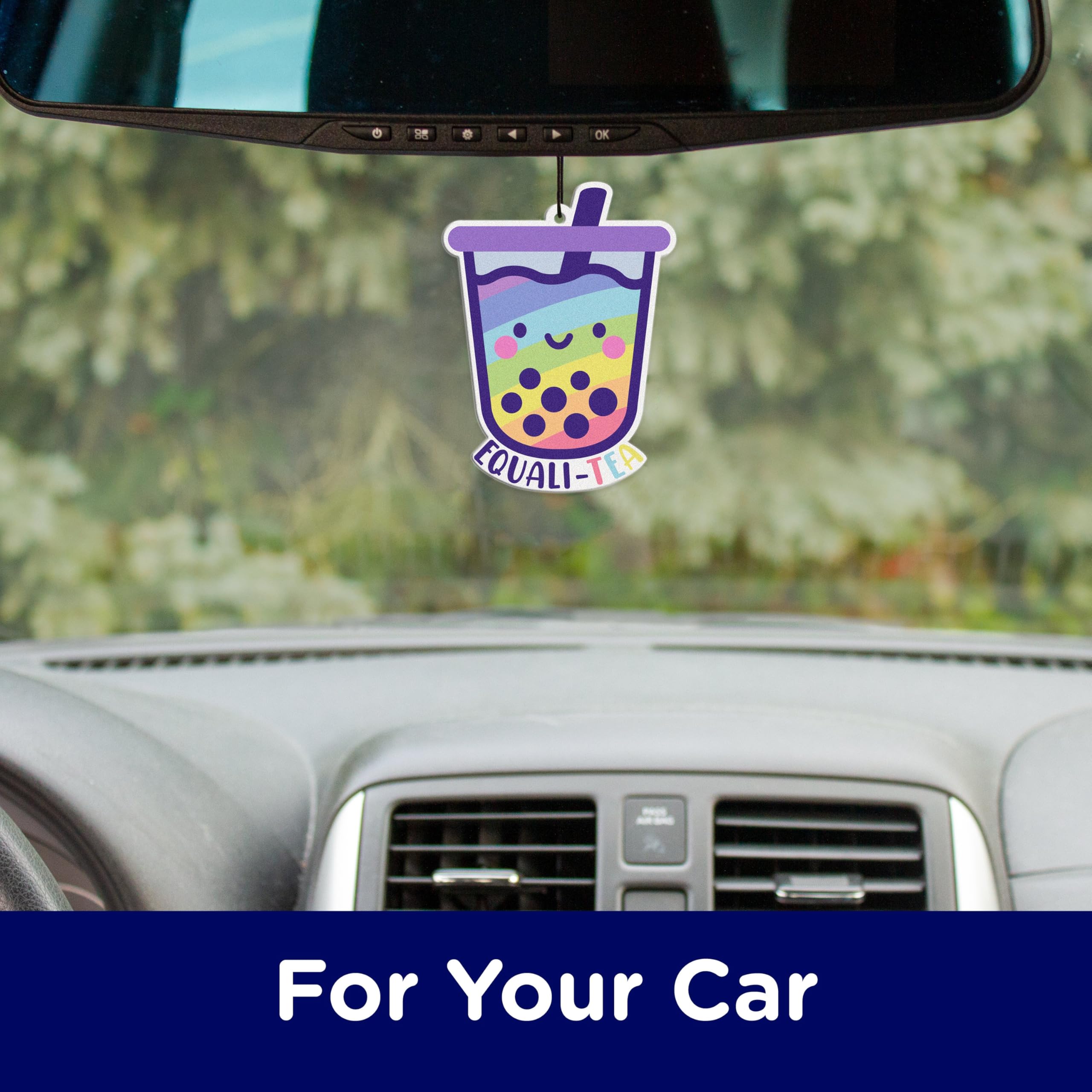 GAMAGO Equali-Tea - Ambientador para coche, aroma a pino perenne - Larga duración y elimina olores - Regalo divertido para automóviles, armarios y hogares