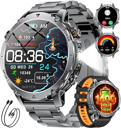 1400 mAh Batterie Montre Connectée Homme 