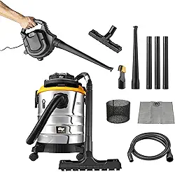 WAP Aspirador de Pó e Água Barril GTW INOX 25, Compacto, 25 Litros, com Filtro Lavável, 185mbar 2000W 127V