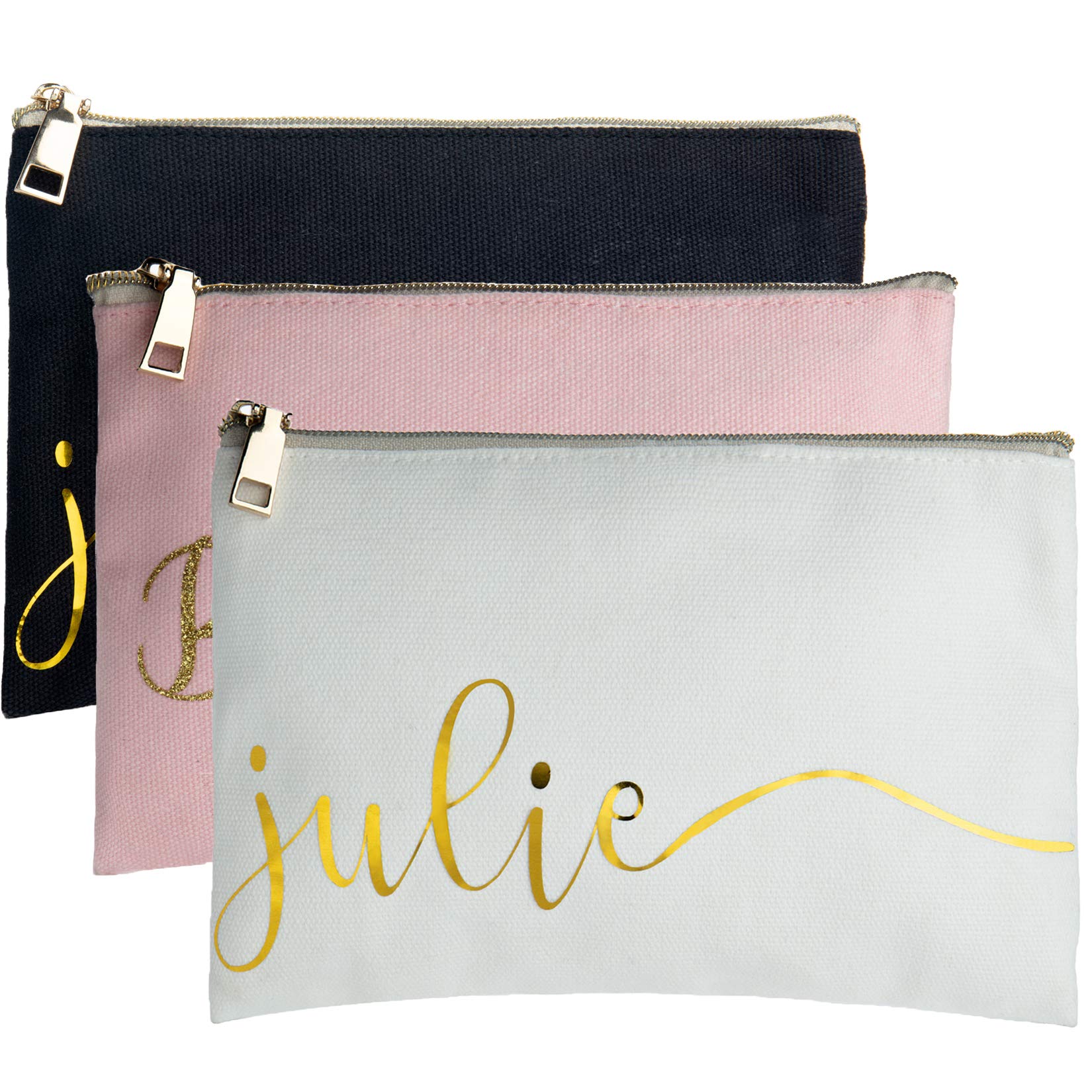 Personalized Makeup Bag, Custom Name Survival Bags, Travel Makeup Pouch for Wedding, Birthday, Mother's Day Gifts