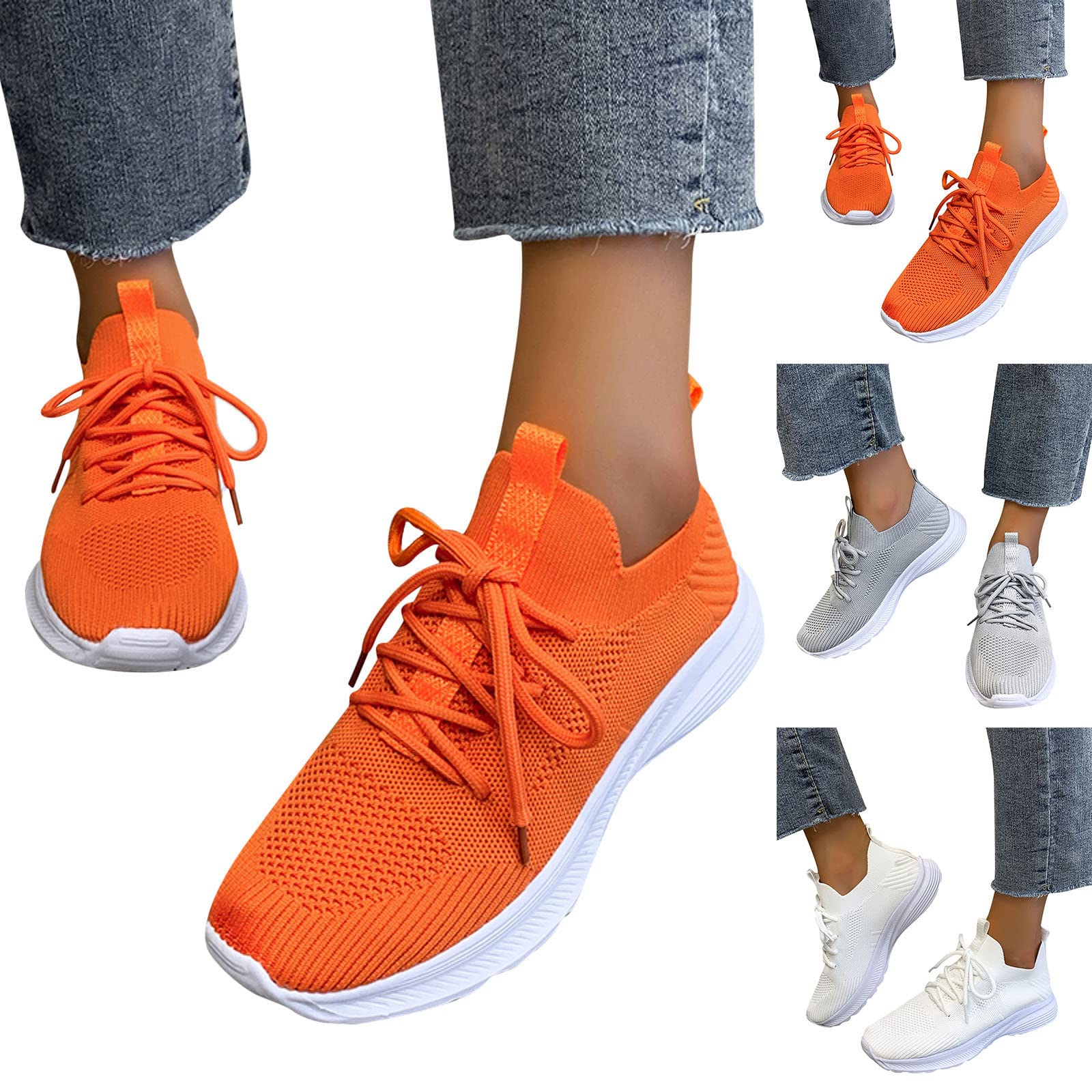 Scarpe Sportive Donna Estive Comode - Sneakers Platform in Tessuto