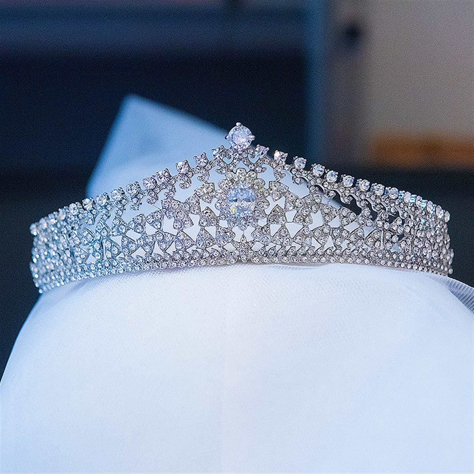 Tocados de Boda Crown Crystal Bridal Wedding Tiara y Crown Bodas Accesorio for el Cabello Decoración Tocado Novia