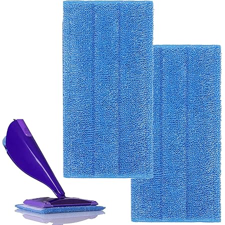 Lot de 2 serpillères réutilisables pour balai Swiffer Wet Jet de 30,5