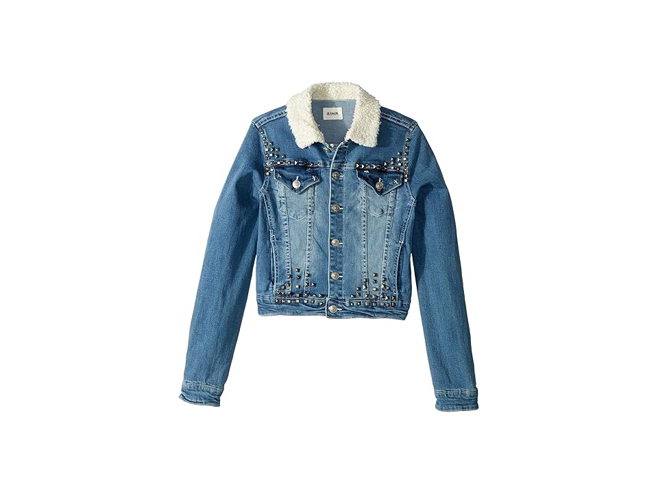 

Hudson Kids Cropped with Sherpa Studs (Big Kids) (Medium Indigo) Girl's Clothing, Navy