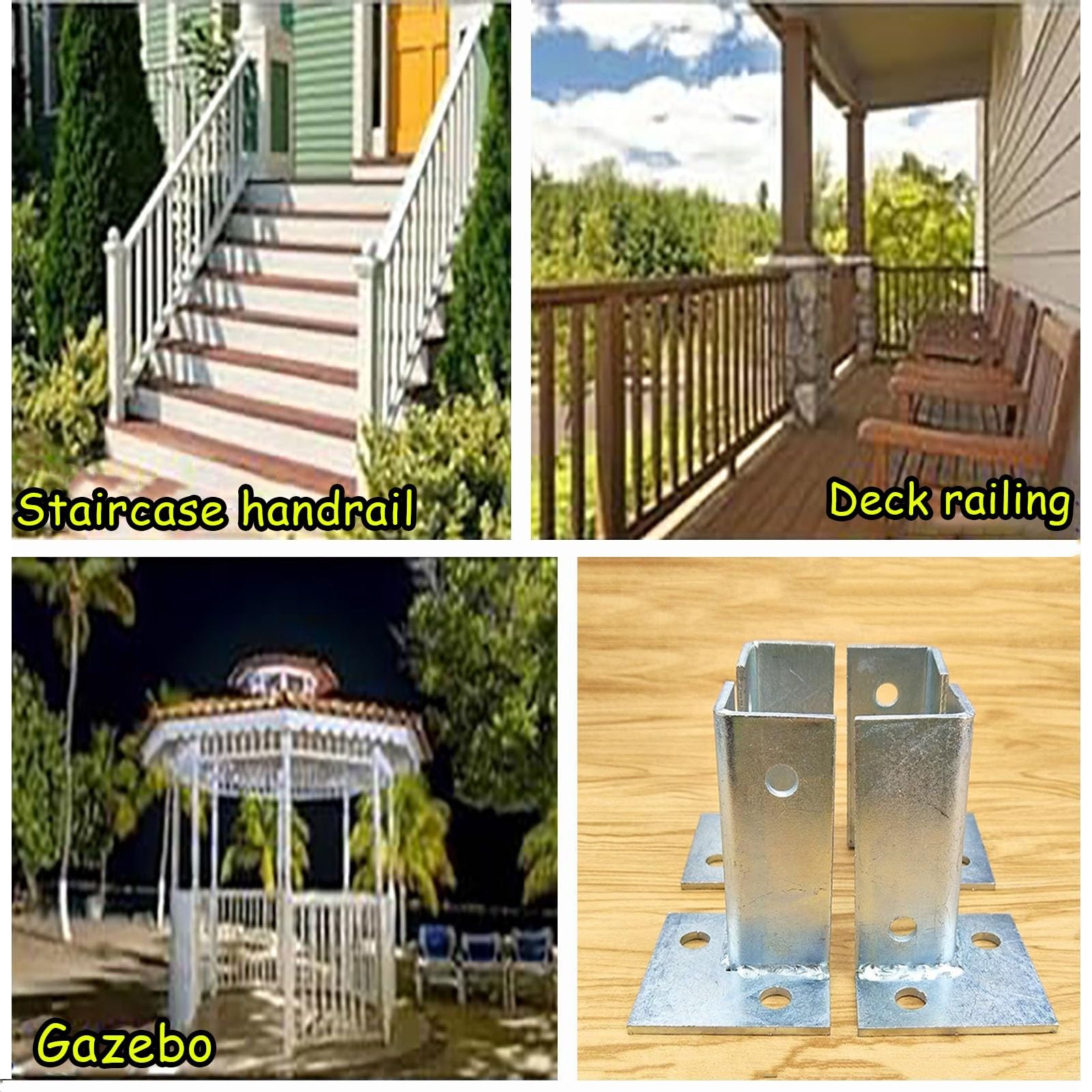 Anclaje de soporte de acero inoxidable, base de poste resistente para agricultura, construcción e industria, soporte de columna flexible, fijación de hormigón atornillado