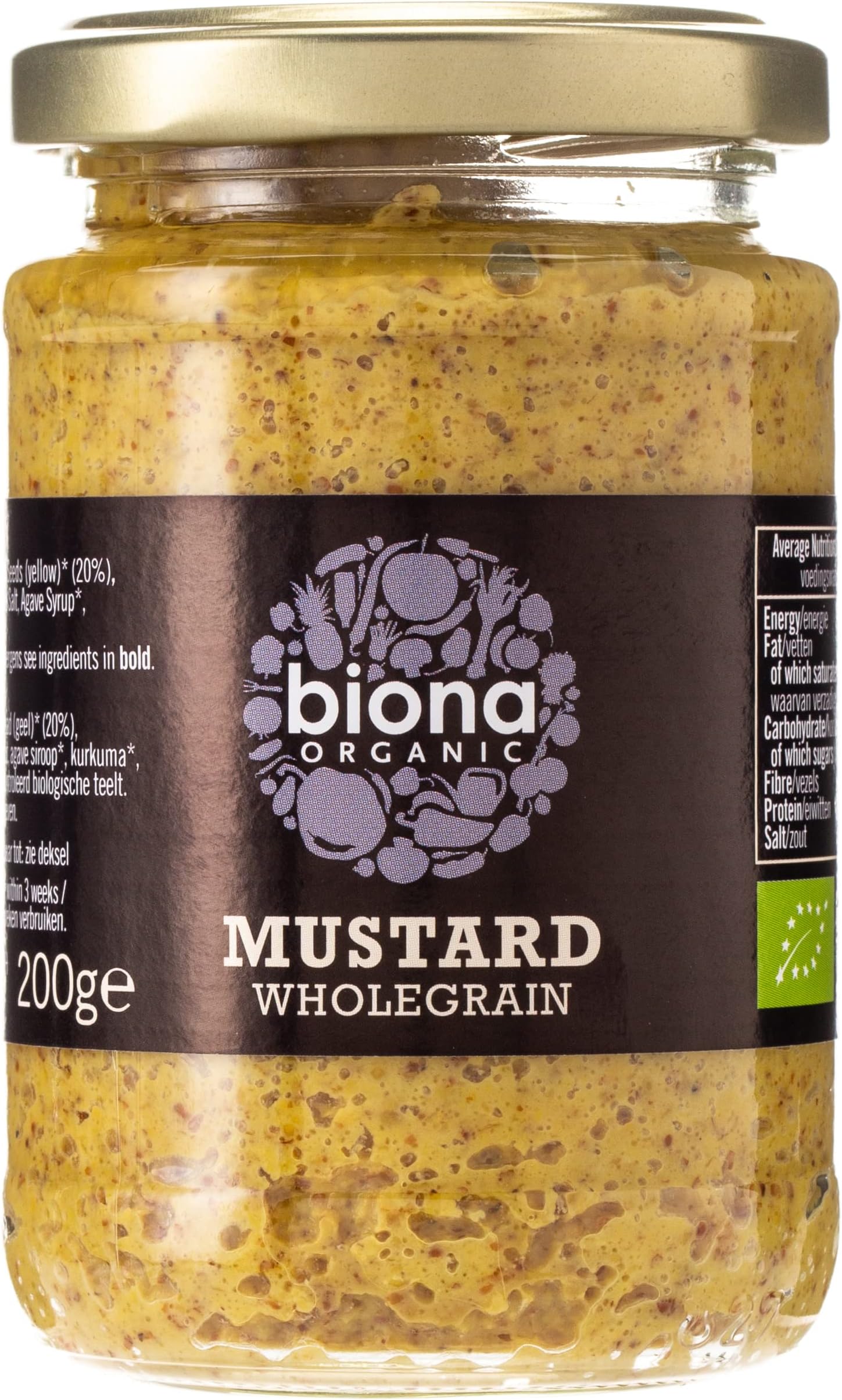 Biona wholegrain mustard organic 200 g