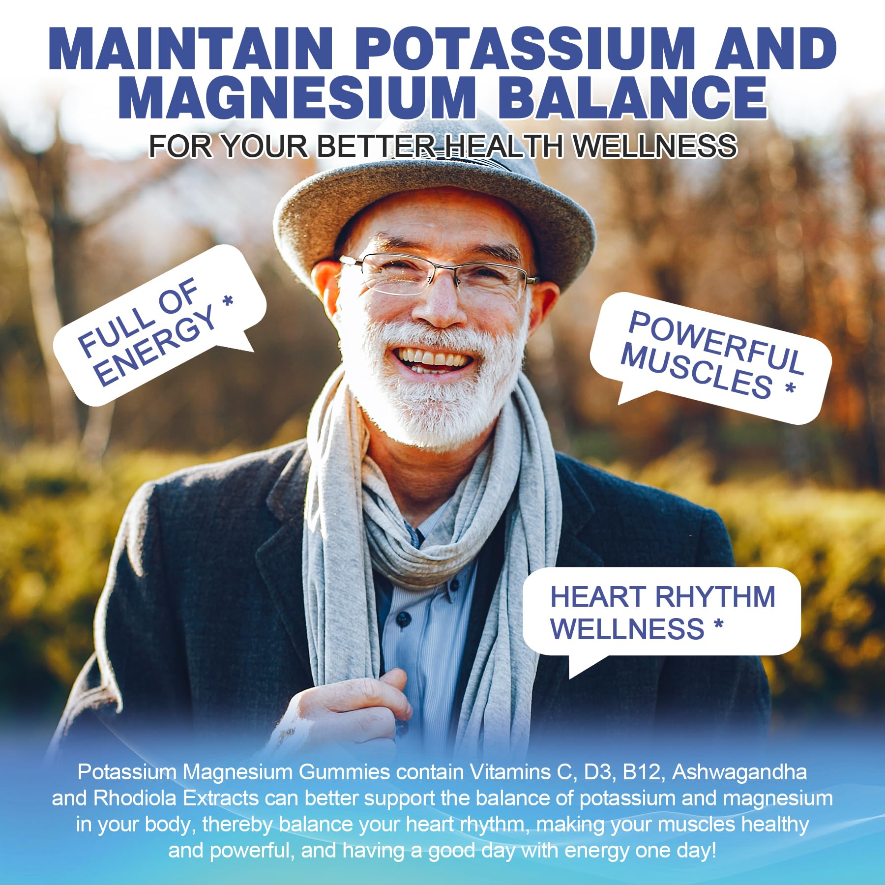 Potassium Magnesium Supplement Gummies Sugar Free