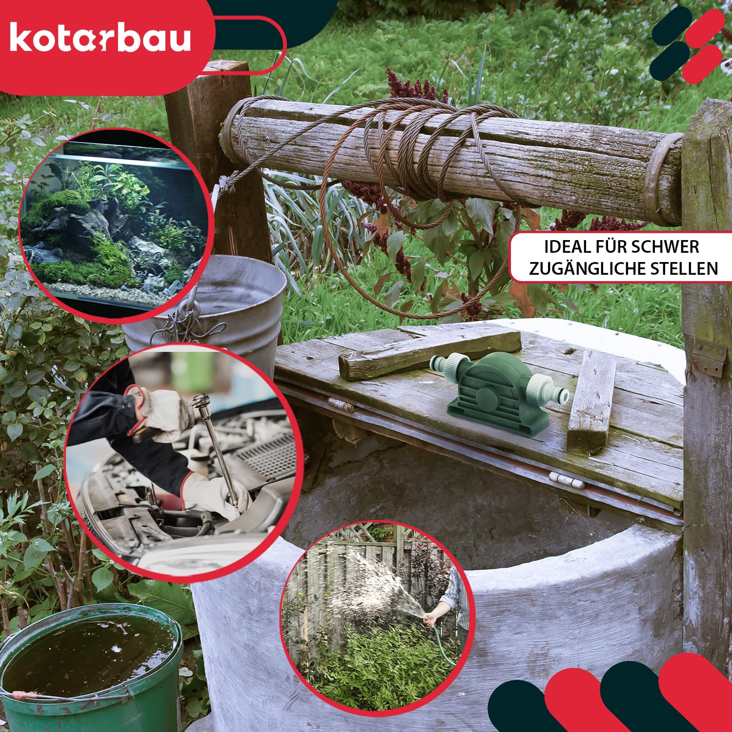 KOTARBAU Pompa do wiertarki do 4200 ml/min do odpompowywania paliwa i wody