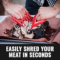 Vista 4 de Grillaholics Garras para desmenuzar carne de barbacoa - Hojas ultra afiladas estilo Wolverine, mango de elevación rápida y para desmenuzar carnes