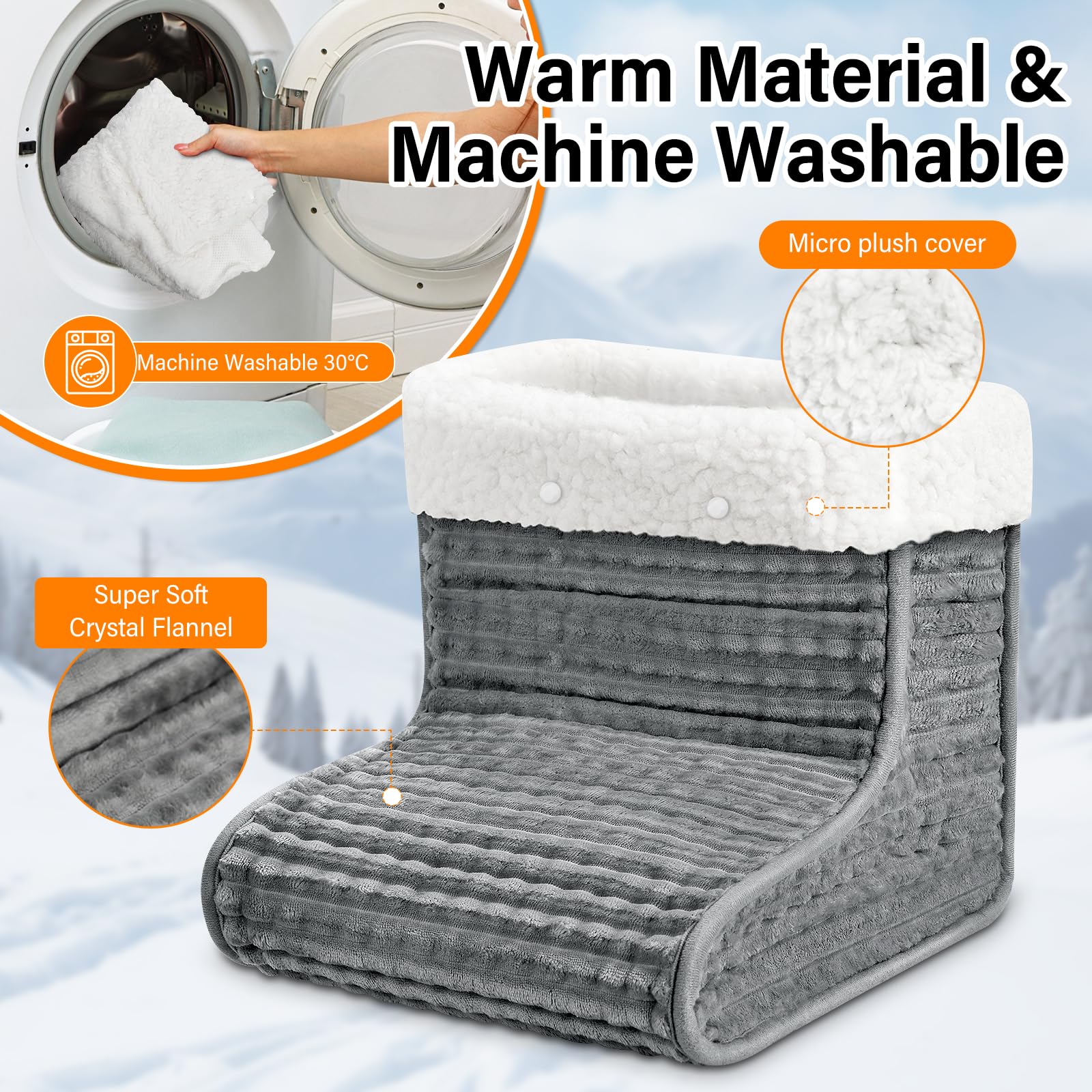 AlwaysH Foot Warmer Electric Foot Warmer With 10 Temperature Levels & 3