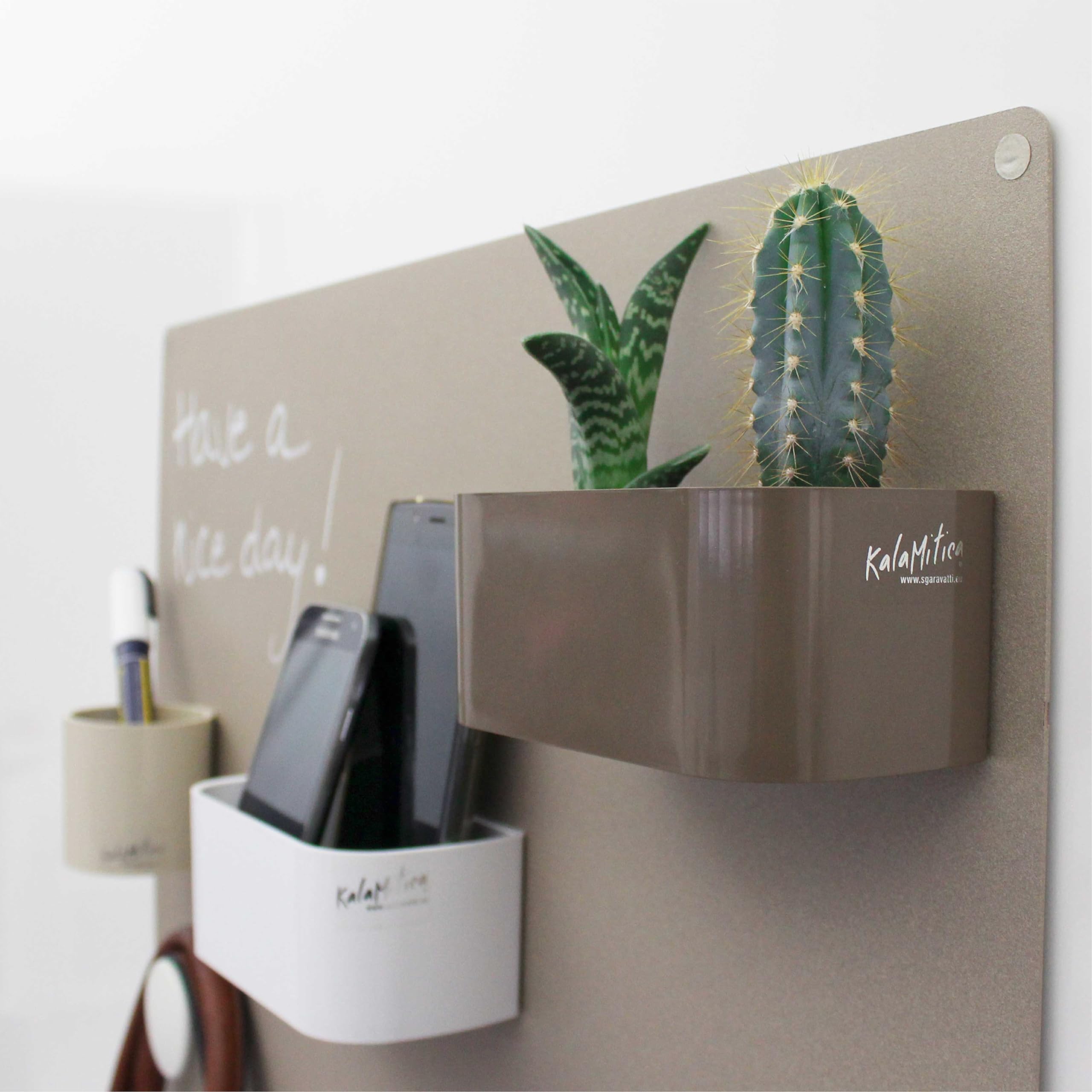 Vaschetta Magnetica KalaMitica 13,8x6,7x5,7 Cm - Portaoggetti Per Lavagne Magnetiche, Rosso - Foto 2