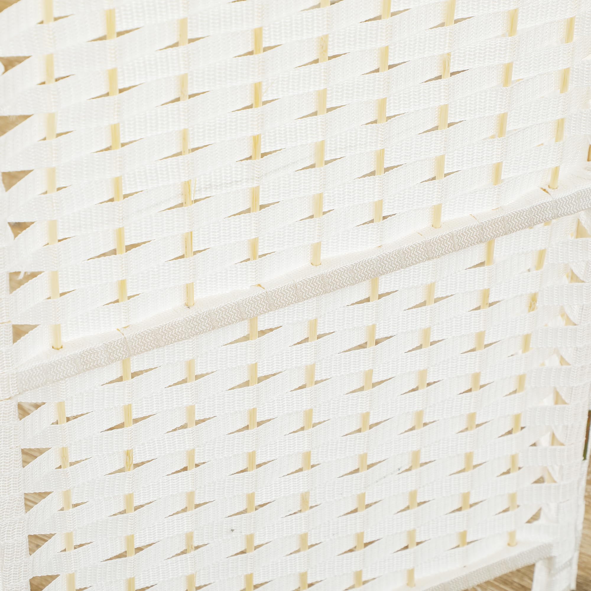HOMCOM Biombo de 6 Paneles 240x170 cm Separador de Ambientes Plegable Biombo Separador de Ambientes para Salón Dormitorio Oficina Blanco