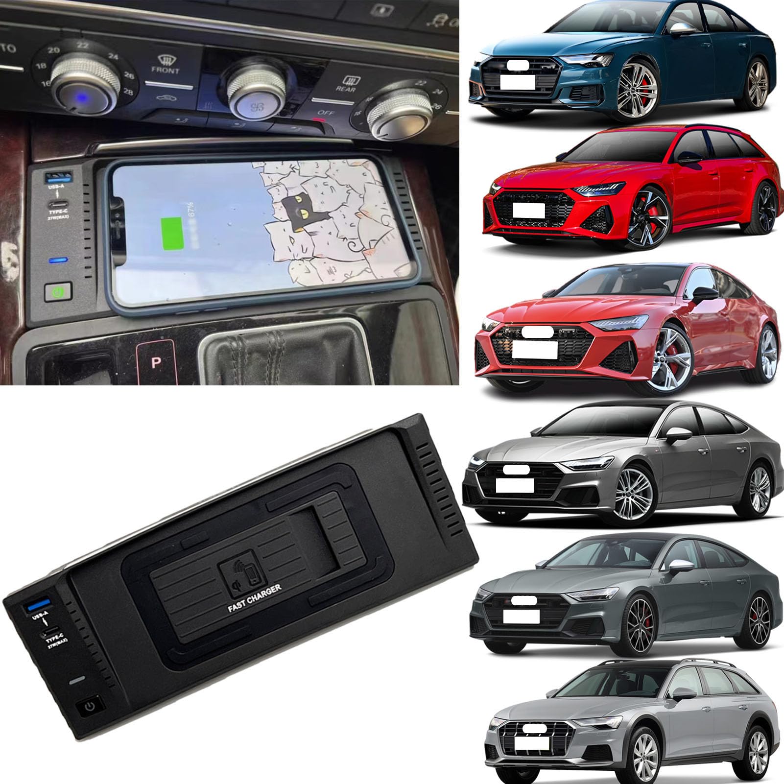 Amazon.co.jp: 車載 ワイヤレス充電器 アウディA6 S6 Rs6 2012 Amazon.co.jp: 車載 ワイヤレス充電器 アウディA6 S6 Rs6 2012