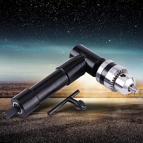 Miniatura 2 de Adaptador de taladro de ángulo recto Extensión de mandril de vástago hexagonal de 90 grados 0.315 in para taladros eléctricos