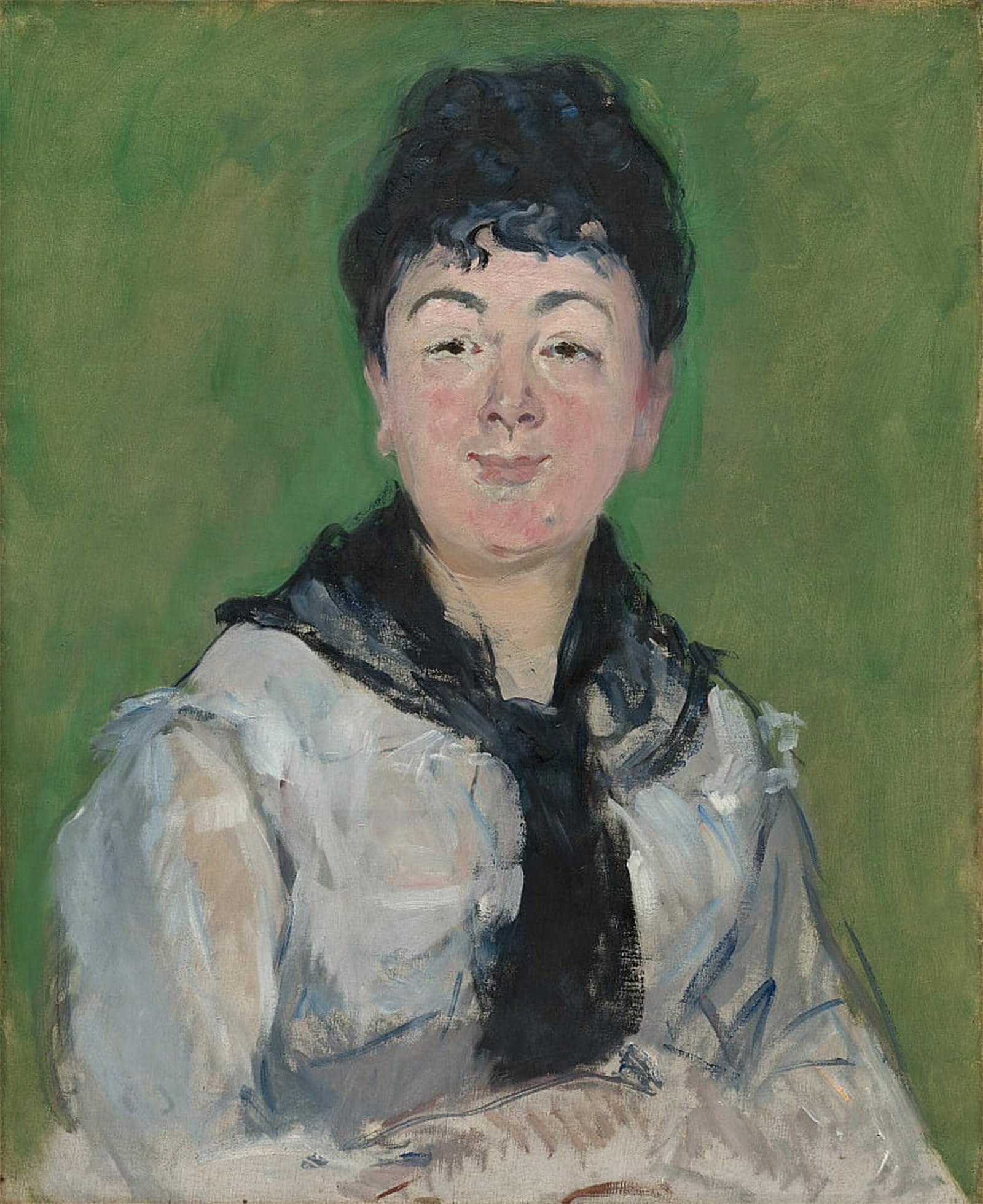 ARTXLXXBN Famous Painting Art Wall Decor Abstract Art Picture Portrait of a Woman with a Black Fichu by Edouard Manet Animal Pictures for Home Decor 60x90cm