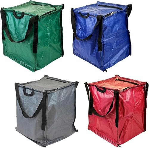 DURASACK Bolsa de almacenamiento resistente con cremallera superior de 22 galones, bolsa de mudanza de polipropileno tejido resistente, diseño