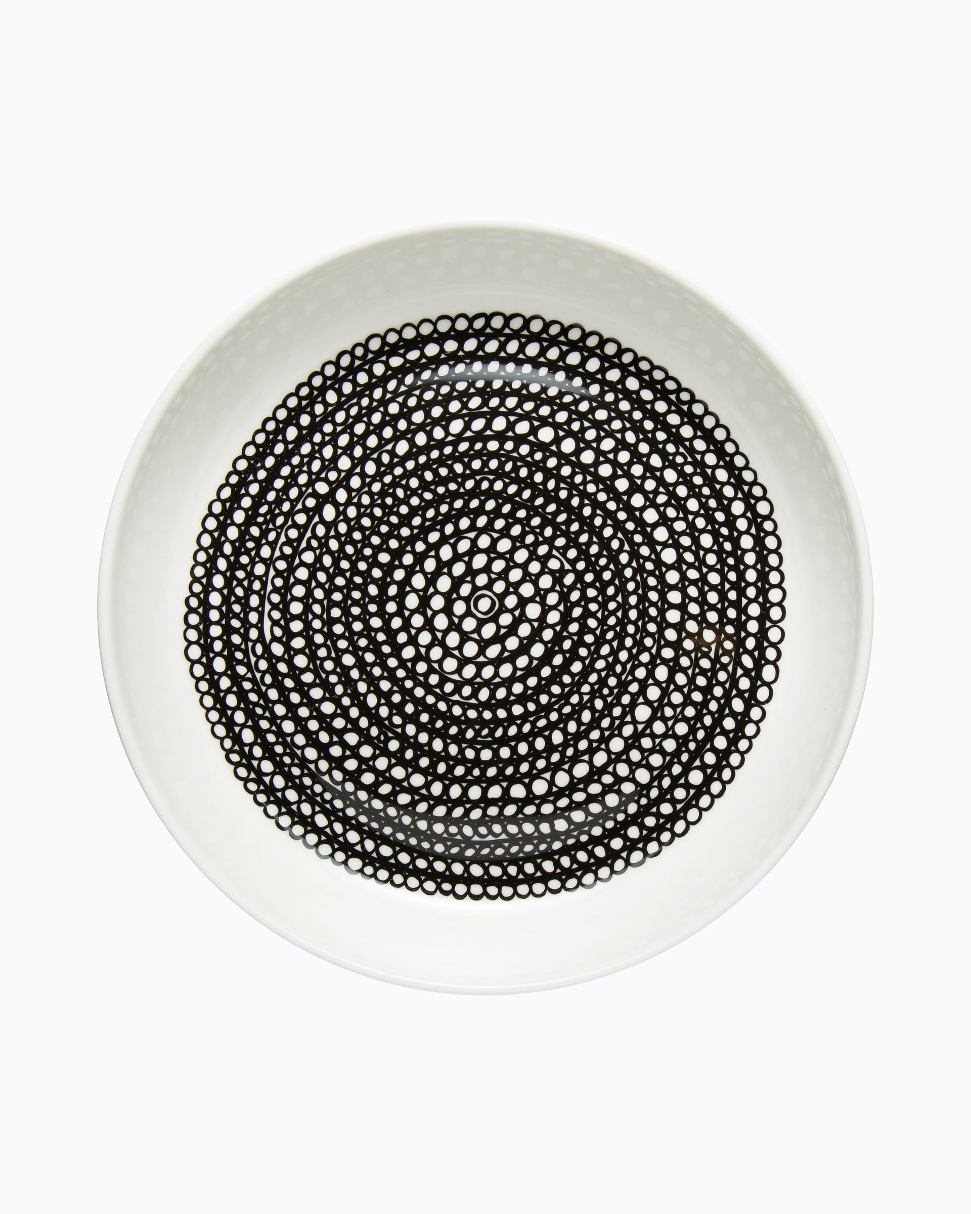 MARIMEKKO Oiva Siirtolapuutarha Stoneware Salad Plate — Refine Your Kitchen Décor with Our Iconic Black & White Stoneware — Porcelain Salad Plates (8