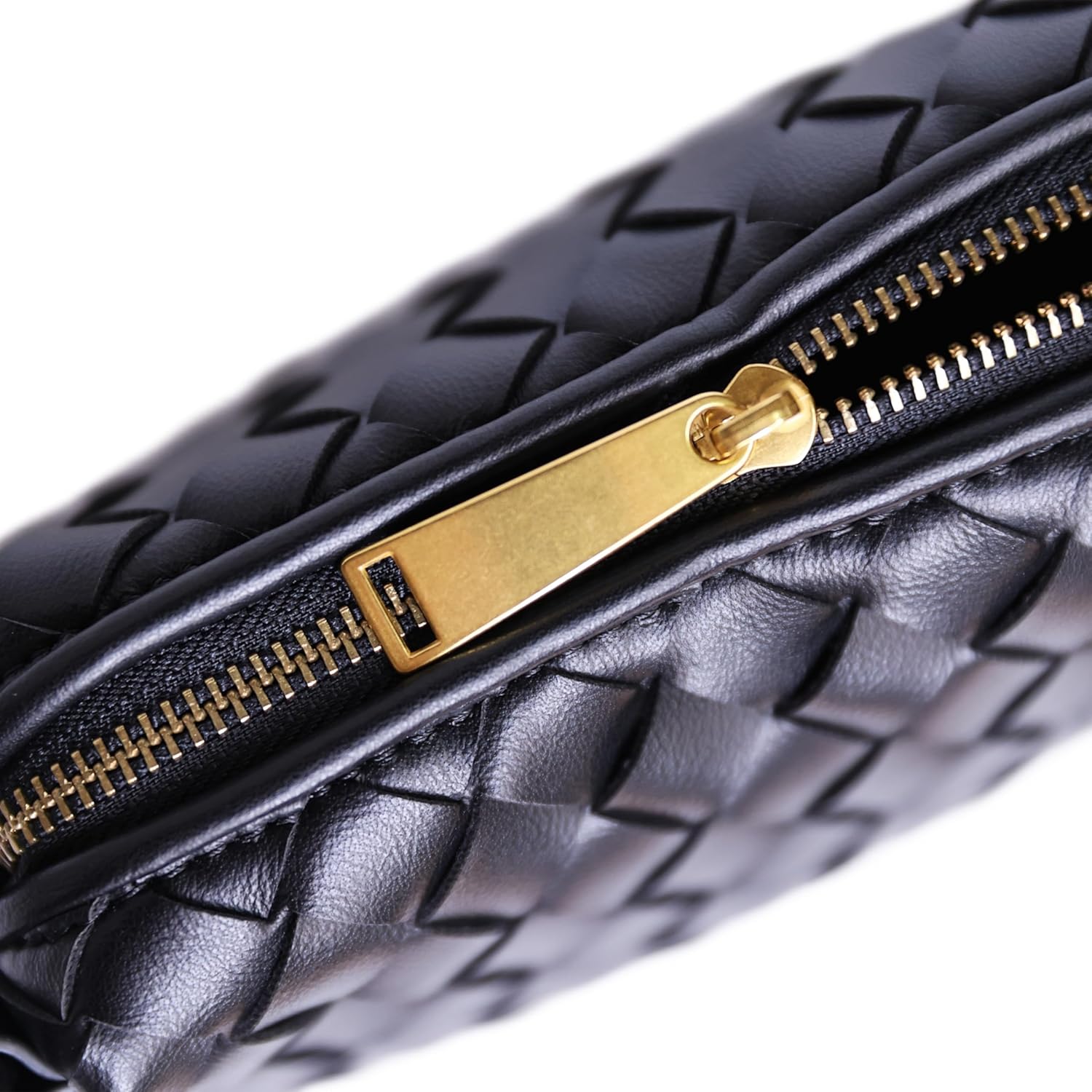 Woven Purse For Women Handmade Woven Evening Bag Pu Leather Wallet Fashion Crossbody Purse