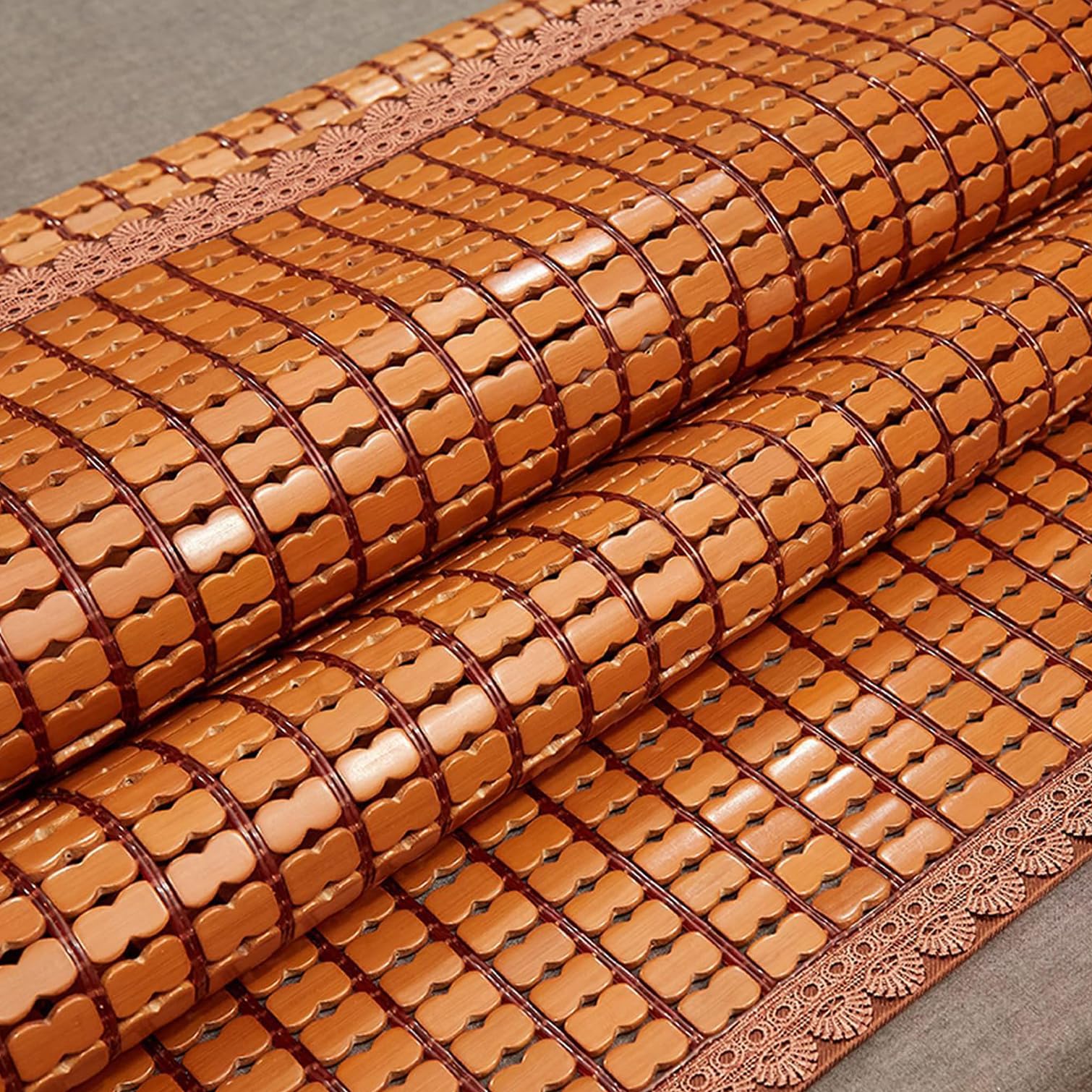 NIANXINN Tapis de Couchage D'Été en Bambou,Tapis en Bambou Naturel,Matelas de Refroidissement Lit-Mat pour Dormir,Natte de Bambou Respirant,pour Chambre à Coucher,Salon,Canapé-lit (60x150cm)