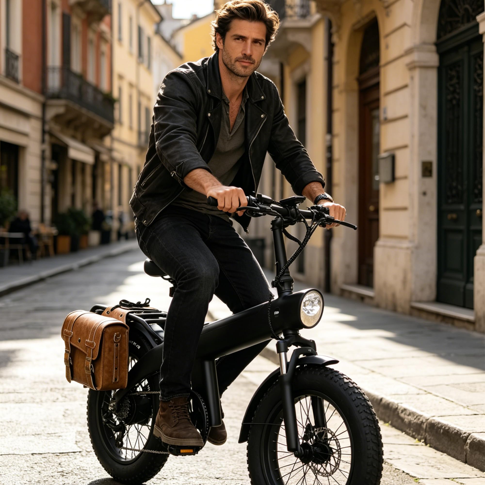 HX Q3 Bicicleta Eléctrica Adultos para Commuting, 48V 20AH Batería Extraíble, 115Nm Motor Potente E-Bike, Frenos de DIS Hidráulicos Fat Bike, Alcance 60-120KM, 20"x4.0" Neumáticos para Todo el Terren