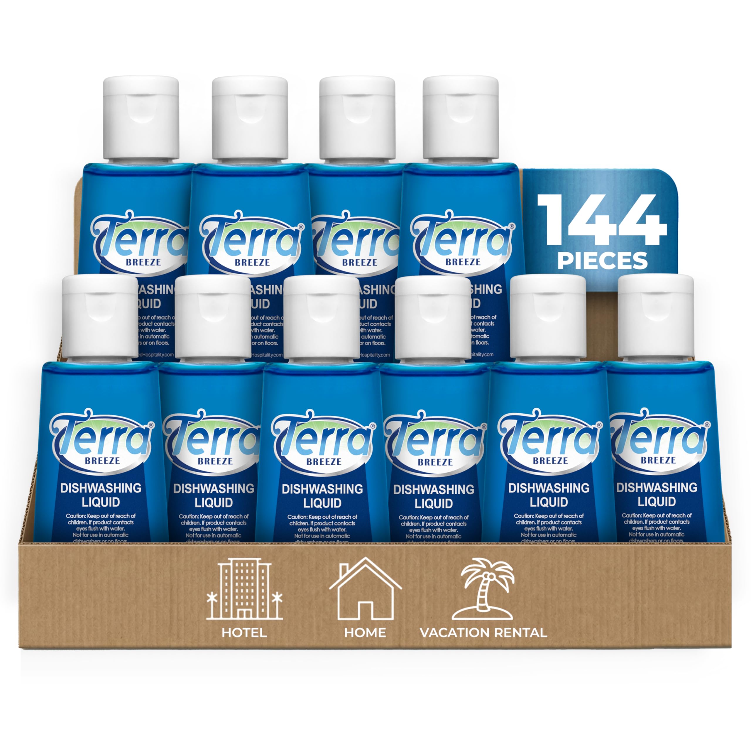 Terra Breeze Tiny Dish Soap Detergent, 1.7 oz (Case of 144)