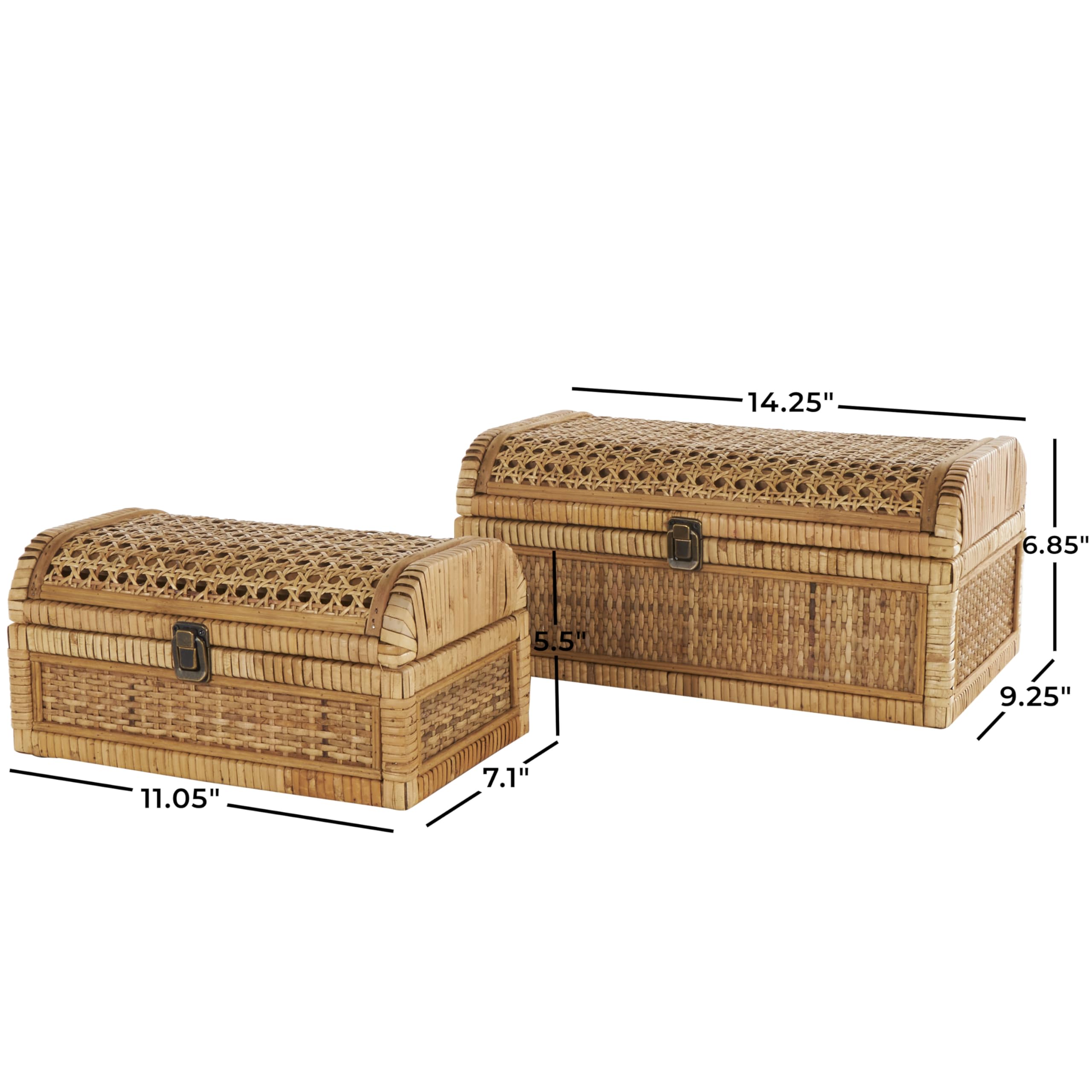 Amazon.com: Deco 79 Rattan Handmade Decorative Box Woven Storage