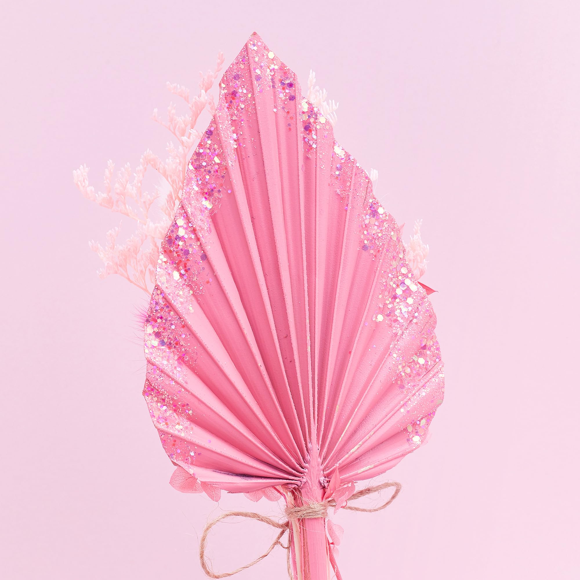 The Baked Studio - Dried Flowers For Cakes Decoration And Crafts With A Pink Glitter Palm Spear (Pinks & Glitter) - Image 4