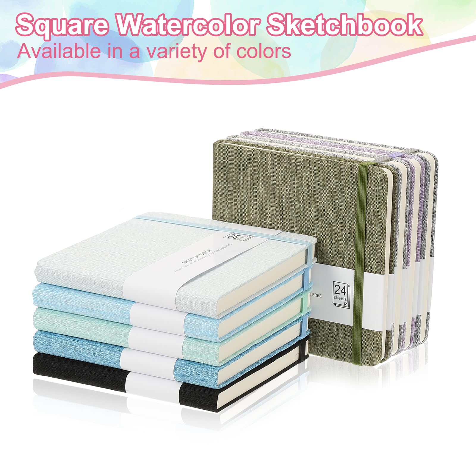PATIKIL 5.5x5.5" Watercolor Sketchbook - Image 4