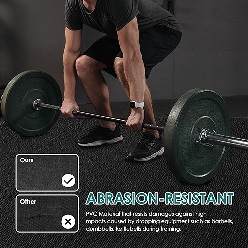 Miniatura 5 de Large Exercise Mat, 8' x 6'8' x 4'6' x 4' Extra Durable Workout Mats for Home Gym Flooring, High-Density Gym Mats Cardio Mat for Jump Rope, MMA,