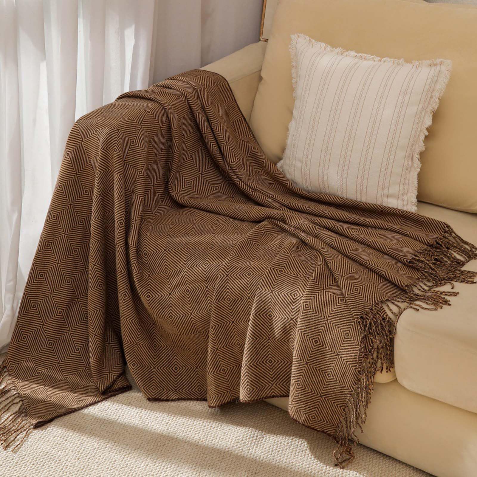 Manta de regazo ligera para siestas de oficina y muebles urbanos actuales 1