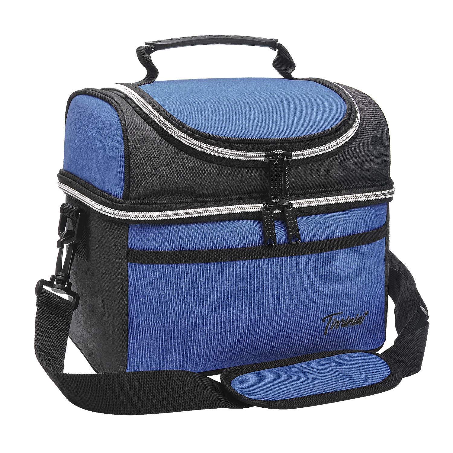 Kato Tirrinia Insulated Lunch Bag 10L(14 Cans), Large Compartment Cool Bag Thermal Tote Bags for Lunch Work School Camping Picnic, Foldable Cooler Bag for Meal Prep or Lunch Box Container, Charcoal — image 1