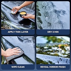 WEICA Ceramic-Boosted Carnauba Wax Paste - Triple-Layer Shield, Dust Repellent & Deep Gloss (200g w/Applicator)