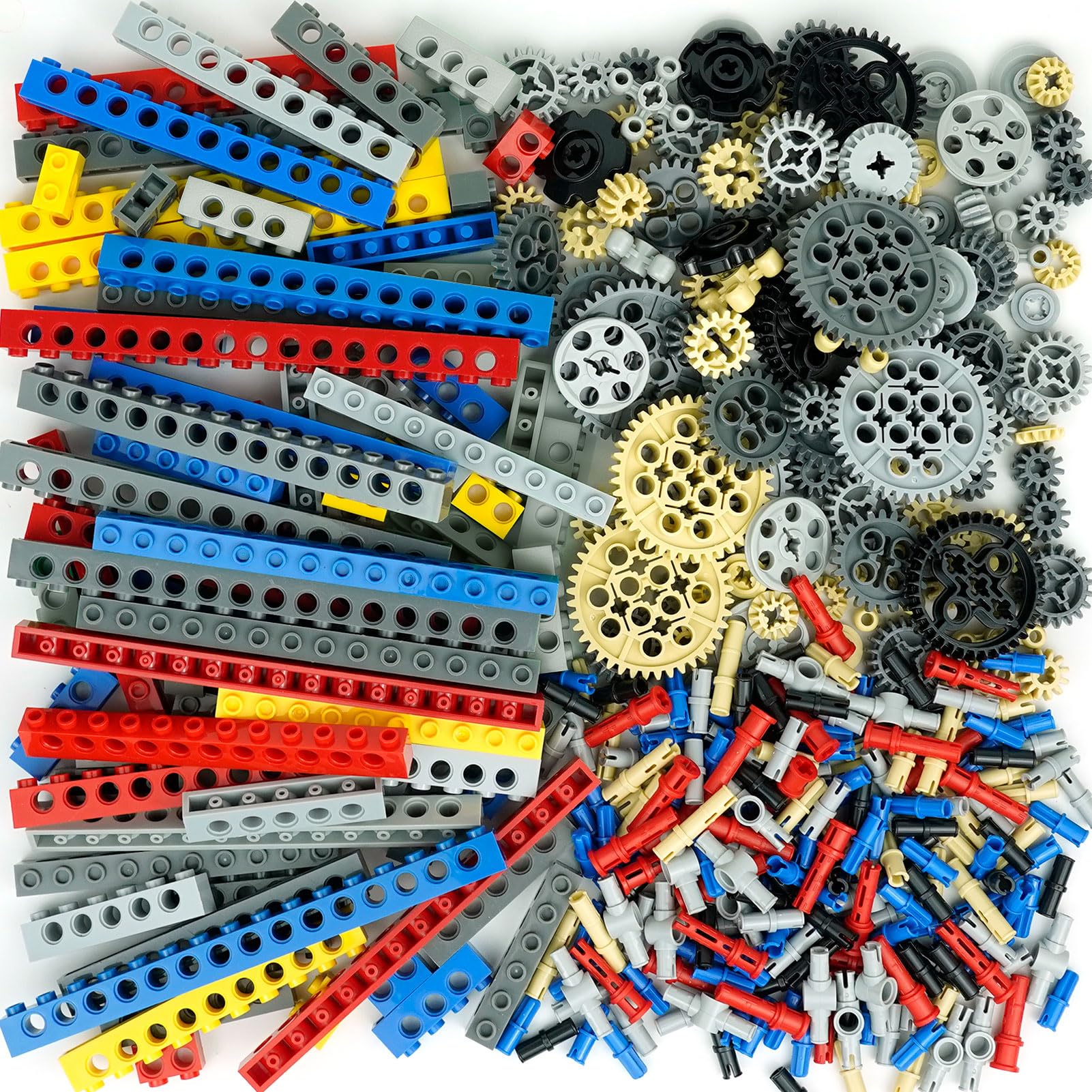 BroTex Pièces Techniques - Engrenages Briques - Connecteurs - Compatible Moteurs Voiture - Accessoires Bâtiment - Jouets MOC - Adultes