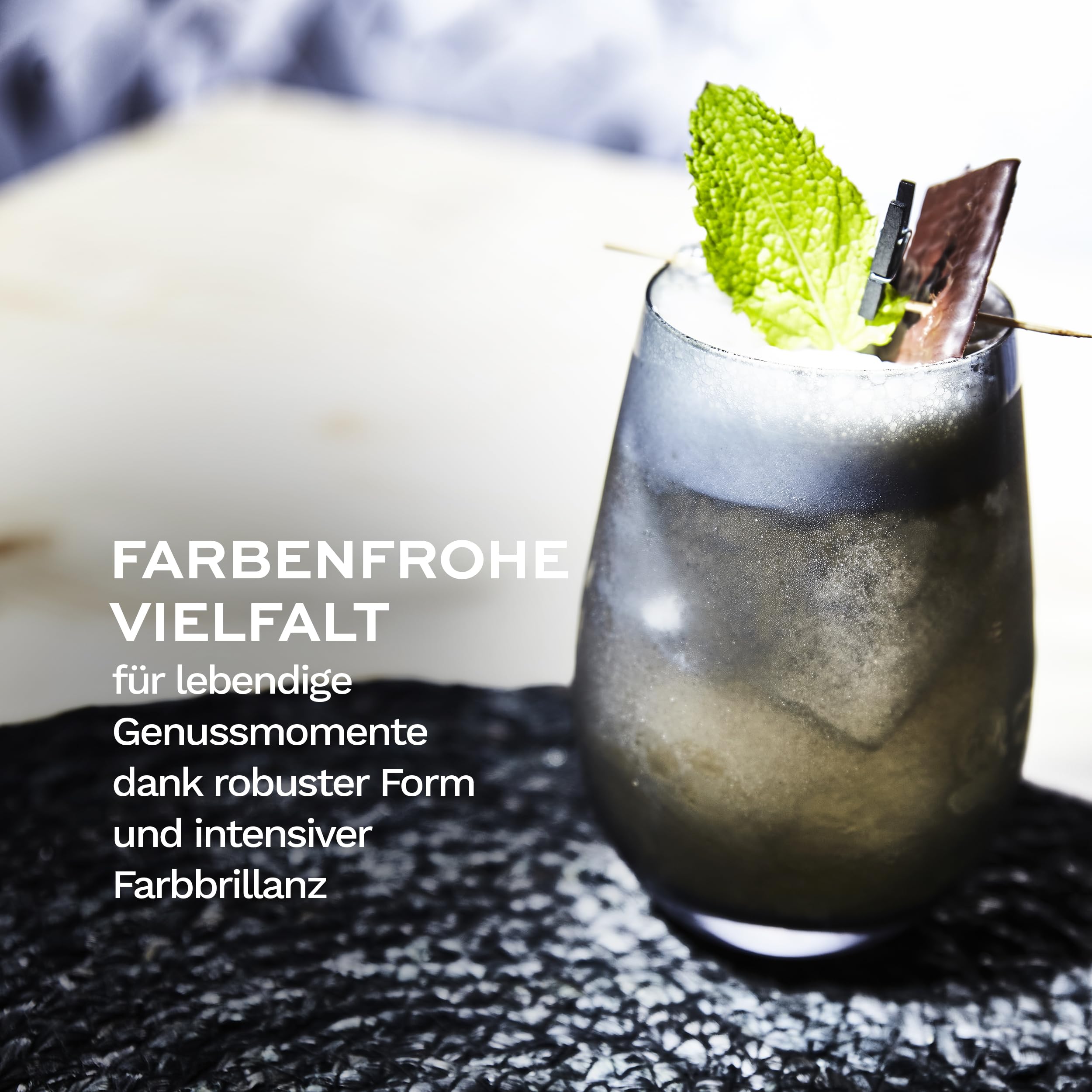 Stölzle Lausitz Wassergläser Elements Rauchgrau 6er-Set 465 ml – Allroundgläser für Wasser, Saft & Cocktails – Hochwertige Trinkgläser aus bleifreiem Kristallglas – Spülmaschinengeeignet & stoßfest