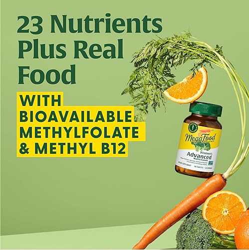 Miniatura 4 de MegaFood Multivitamínico para mujer suplemento multivitamínico con hierro biotina zinc y vitaminas C D3 B12 E y más sin gluten vegetariano y hecho