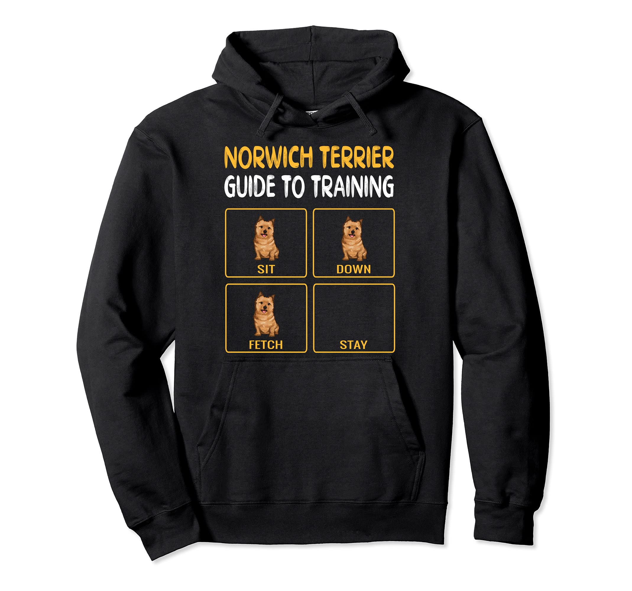 Funny Norwich Terrier Guide To Training Dog Obedience Pullover Hoodie, Black, S