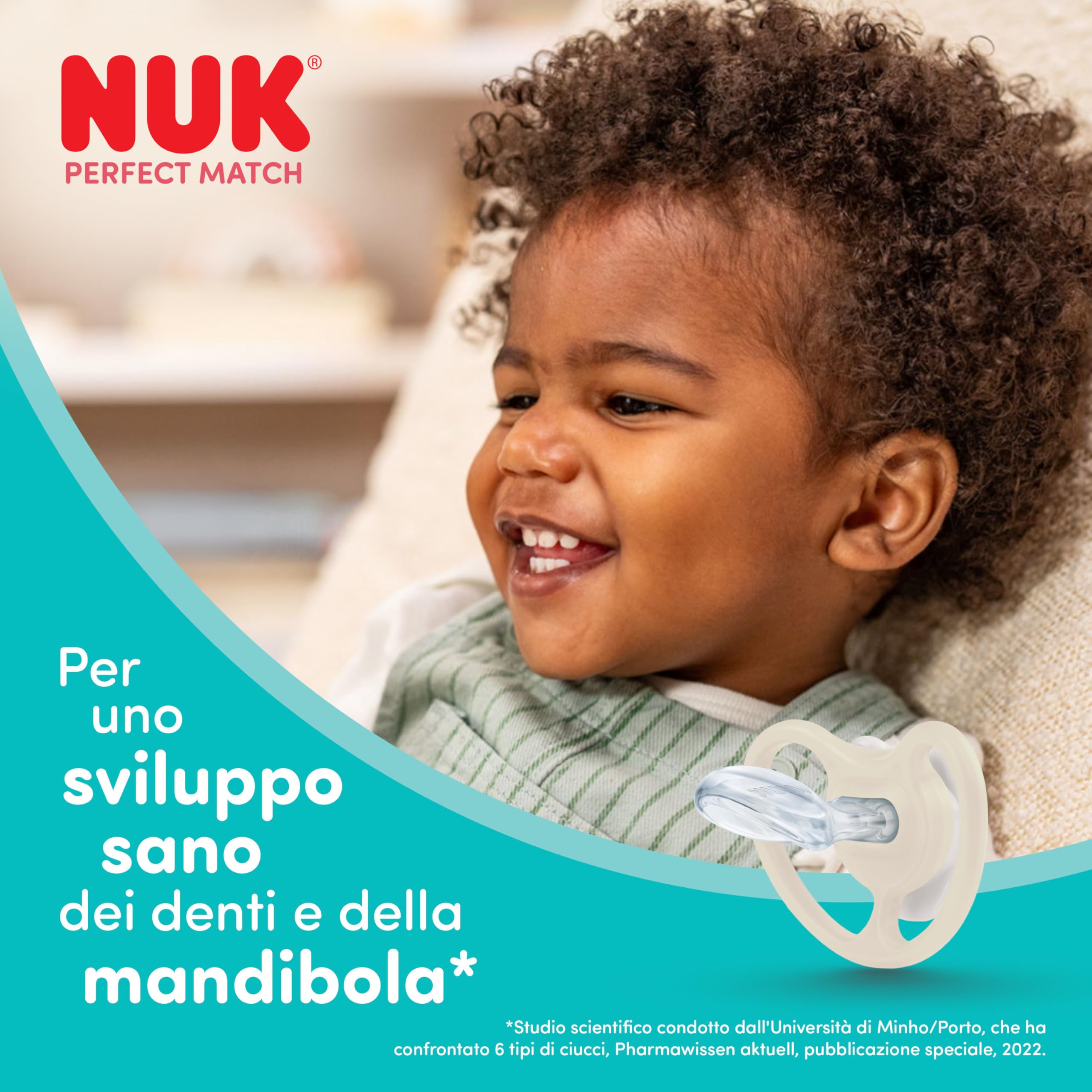NUK Perfect Match Set di Biberon e Ciuccio per Neonati | 0-6 Mesi | 3 Biberon Anticolica (150 ml, 260 ml), 1 Succhietto Perfect Match Air | Disney Topolino | 4 Pezzi