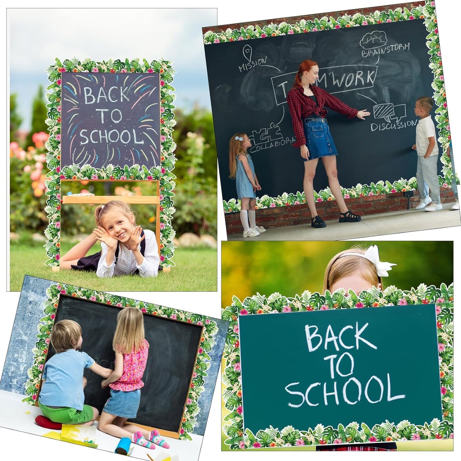 Bordure de tableau d'affichage en forme de fleur 18,5 m pour tableau noir