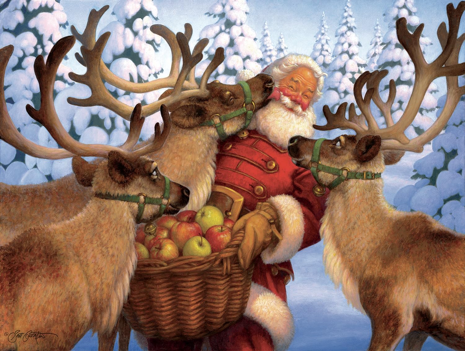 SUNSOUT INC - Santa's Treat - 300 pc Jigsaw Puzzle by Artist: Scott Gustafson - Finished Size 18" x 24" Christmas - MPN# 13022