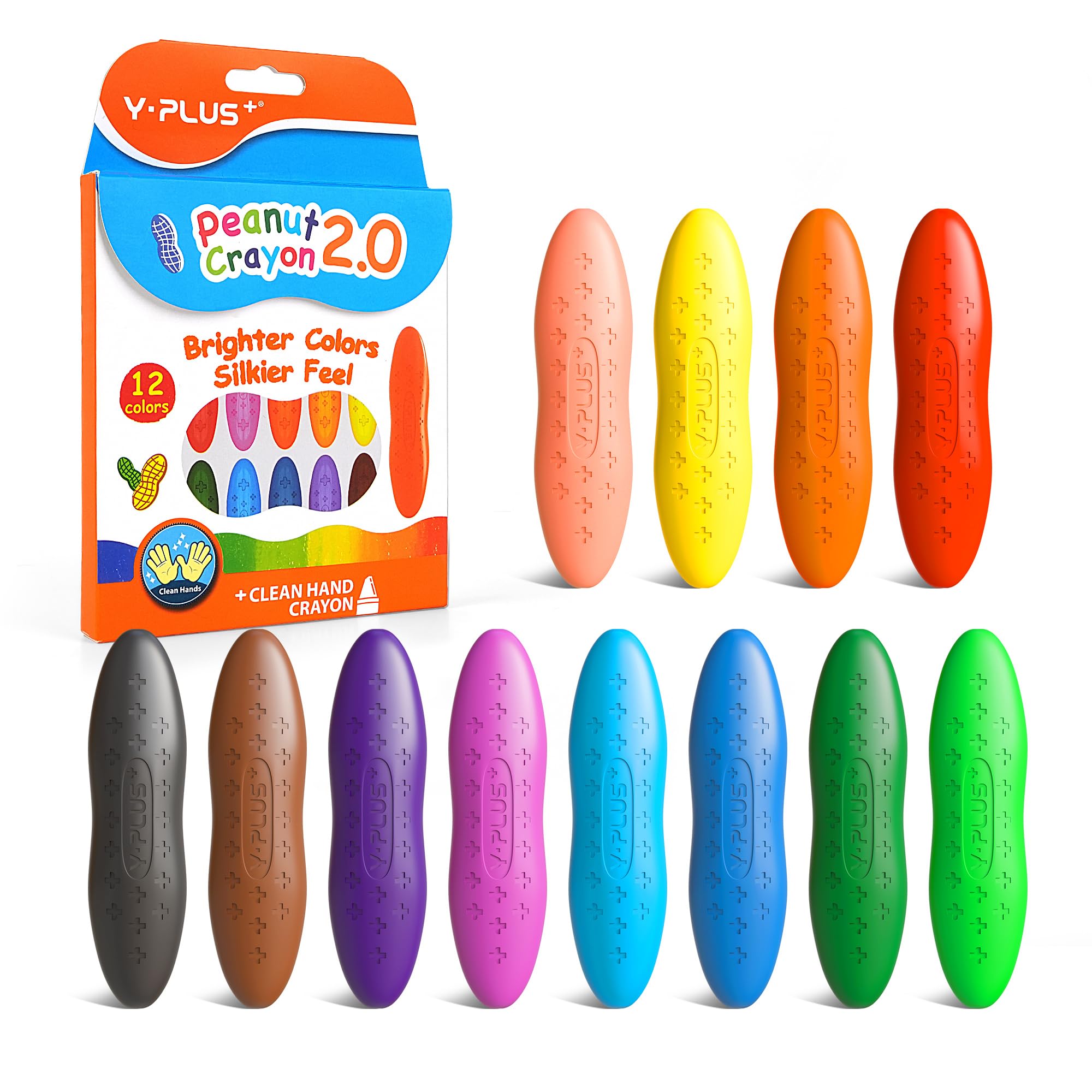 YPLUS Peanut Crayons for Toddlers - Non-Toxic & Washable -1