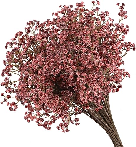 Miniatura 9 de Duovlo - 10 flores de aliento artificiales de 236 para decoración de boda hogar bricolaje