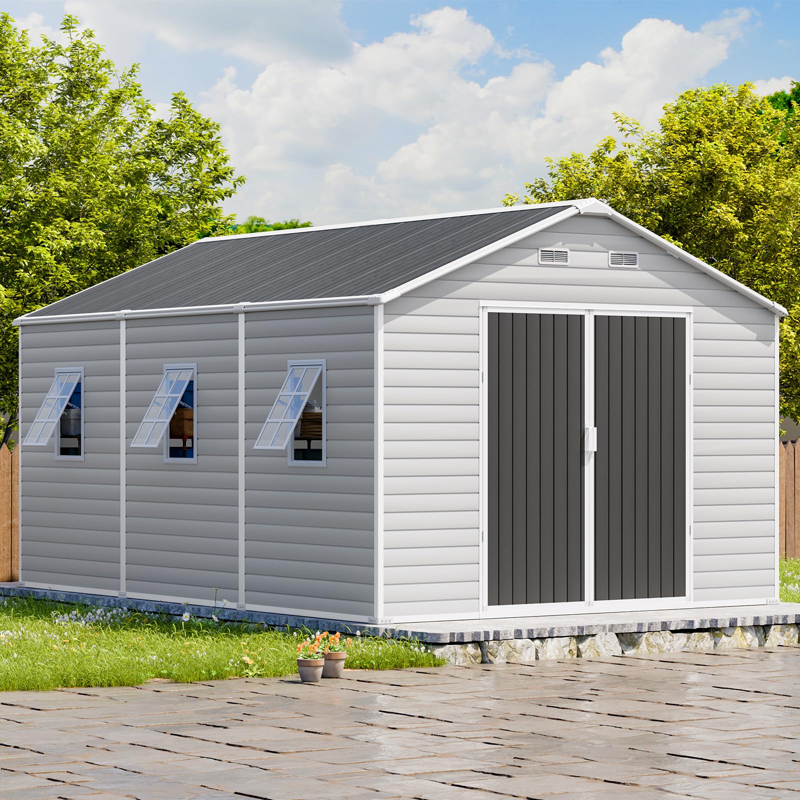 Amazon.com : CDCASA 10x14 FT Resin Storage Shed with Floor