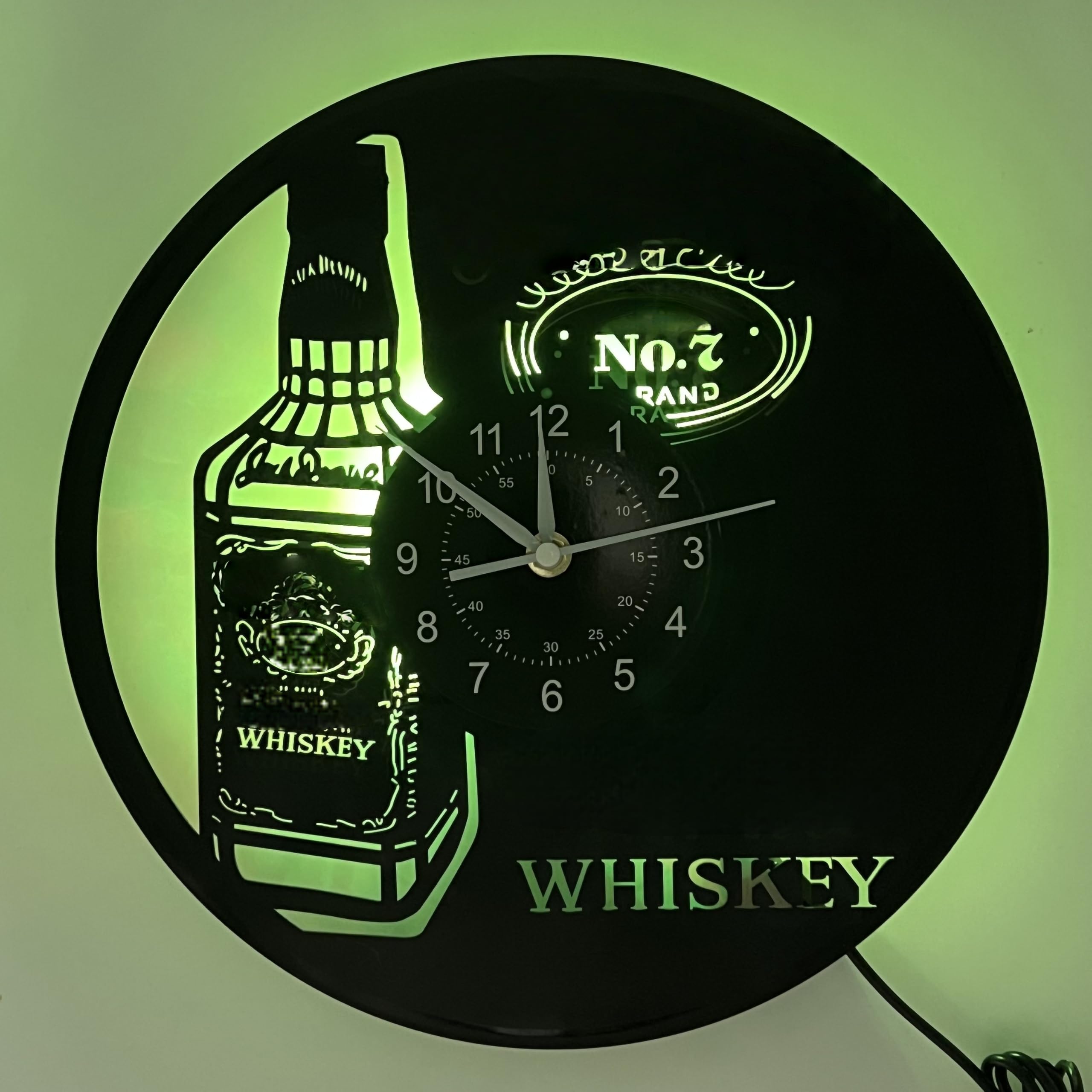 LED Große Wanduhr im Vintage-Stil, schwarz rund, Metall geräuschlos Nicht tickend, batteriebetrieben, 30cm,11.8 Zoll römische Ziffern, Uhren für Wohnzimmer, Schlafzimmer, Küchen wanduhr