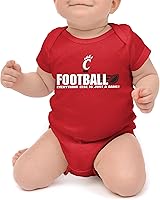 Vista 14 de Little King NCAA - Mameluco de fútbol universitario de manga corta, 100% algodón, tamaño 0-3M, 6M, 12M 18M