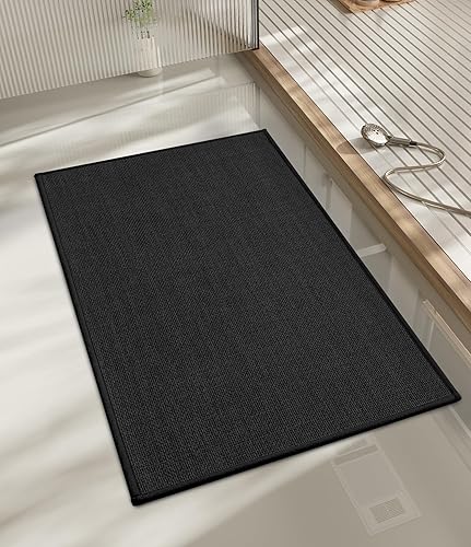 chakme Alfombras de baño de 32 x 17 pulgadas, ultra delgada, antideslizante, de secado rápido, absorbente, alfombra de baño para suelo de baño