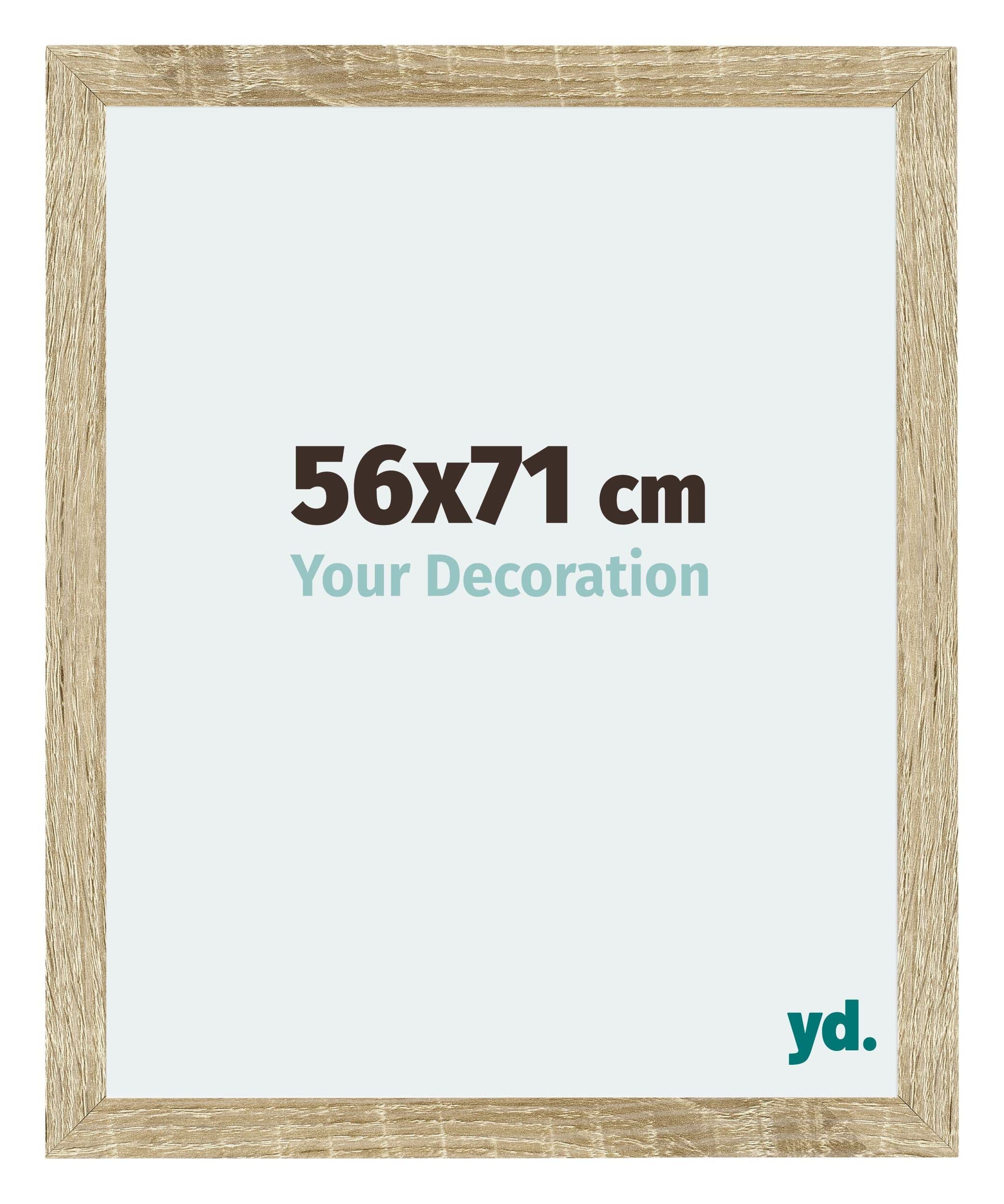 Your Decoration - Picture Frame 56x71 cm - Sonoma Oak - Decorative Wall Frame in MDF with Antireflection - Frame 56x71 - Mura