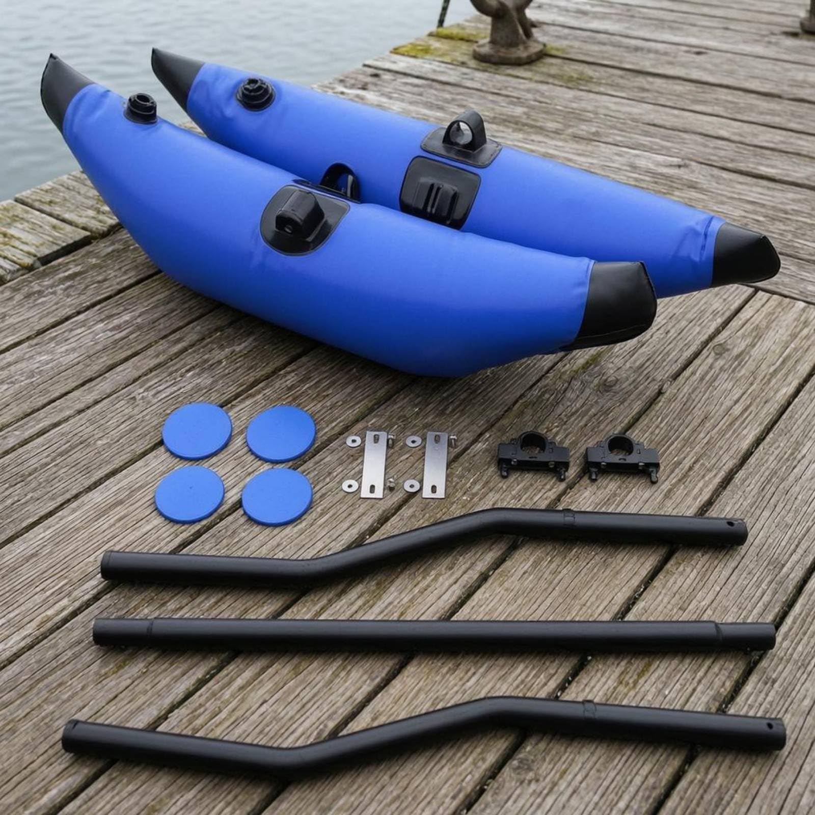 Amagogo Kayak Estabilizador Flotador Kit de Flotadores Inflables con Accesorios de Montaje y Parches de Reparación PVC de Malla para Reducir el Balanceo y