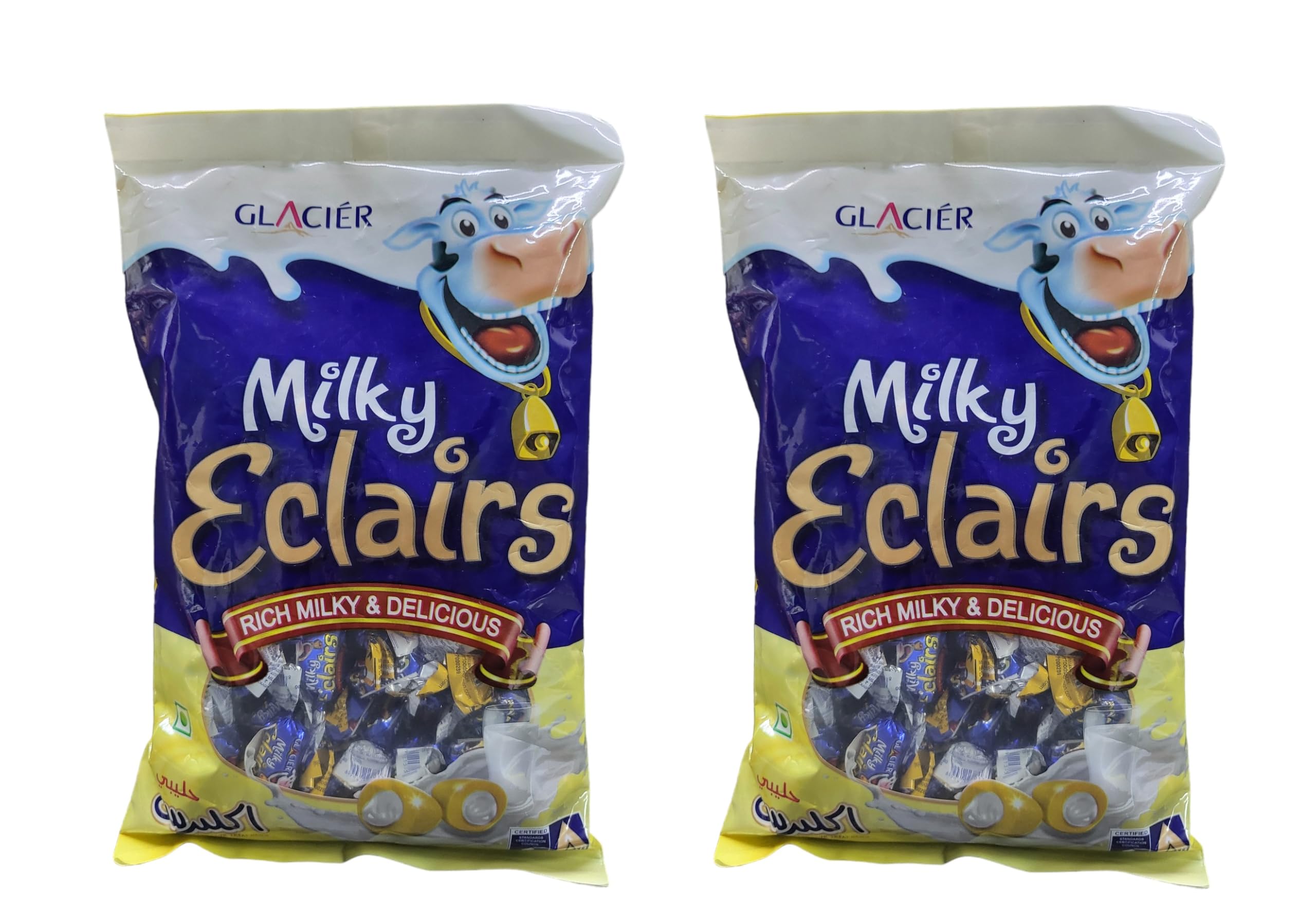 GLACIER Milky Eclairs | Rich Milky and Delicious Toffee | Birthday Party Gift Treat | 100 pcs Delicious Toffees in Each | Pack of 2/325 gramsx2 (B0D9JNL1XJ) Amazon Price History, Amazon Price Tracker