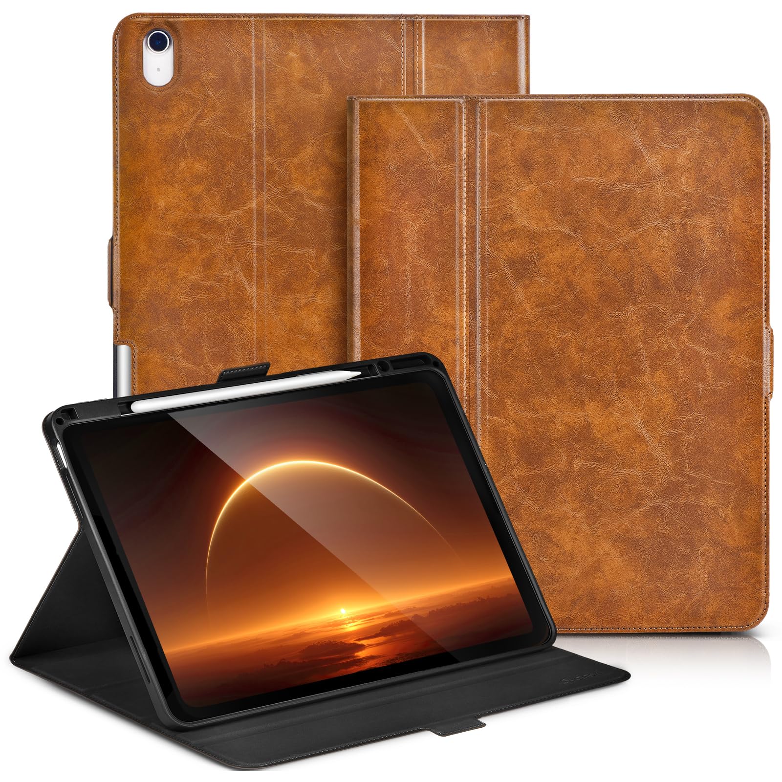 Smukłe etui do iPada A16 11. generacji 11 cali 2025/iPad 10. generacji 27.7 cm z uchwytem na rysik, lekka osłona, zamknięcie magnetyczne, stojak pod wieloma kątami, kąt pisania, automatyczne